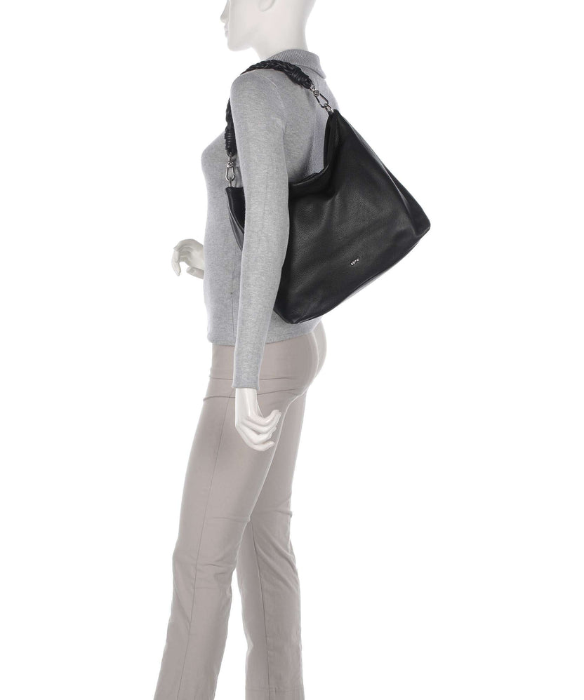 Abro Dalia Soley Hobo bag black/nickel