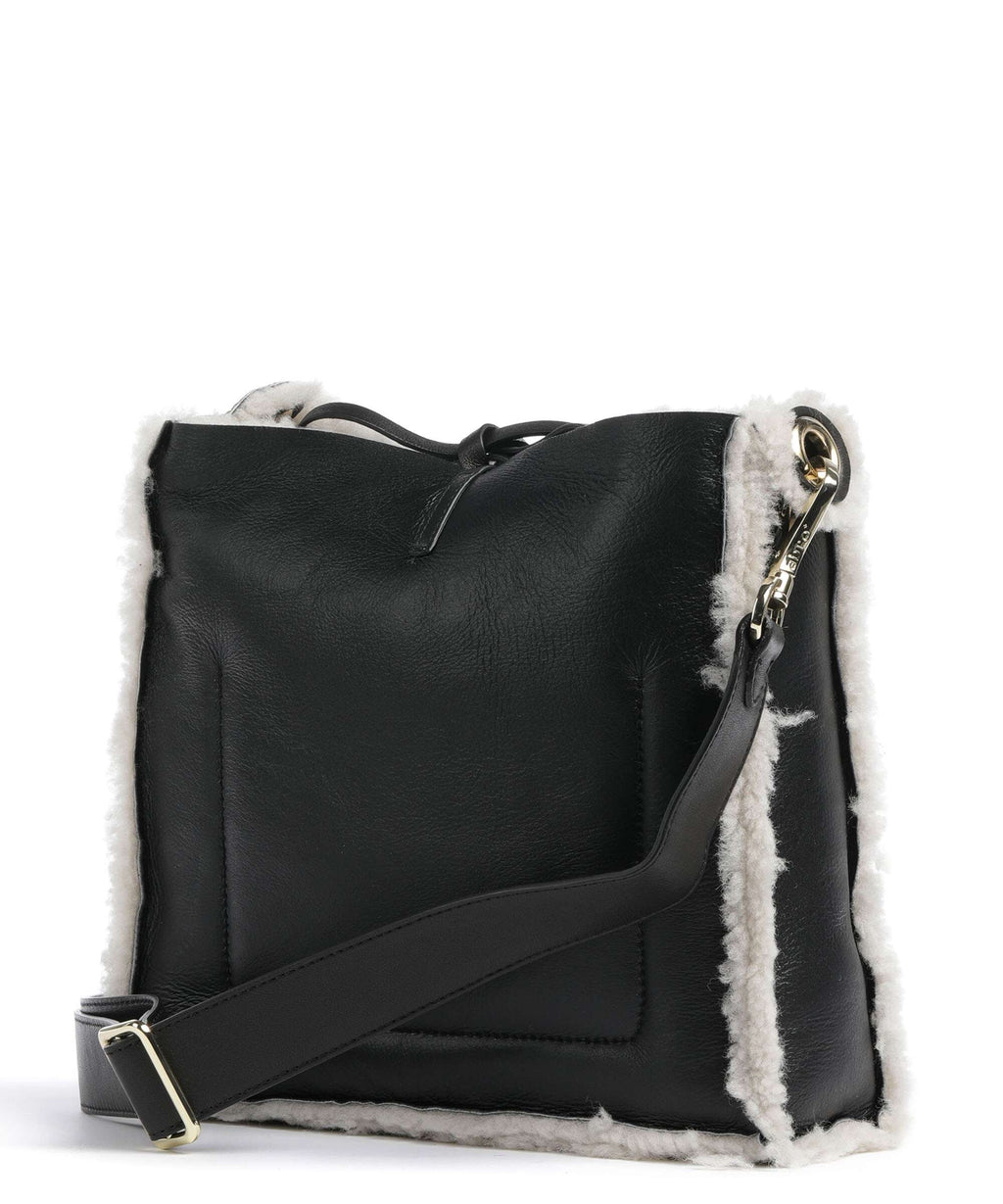 Abro Shearling Raquel Crossbody bag black/white