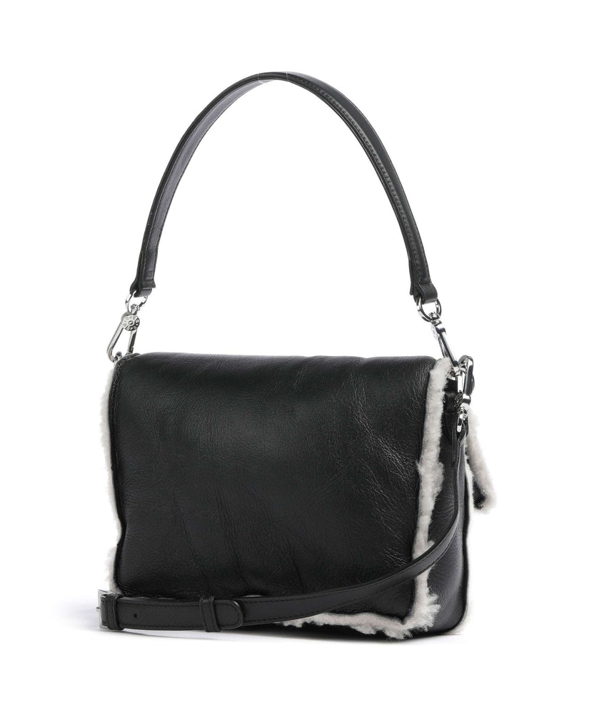 Abro Shearling Temi Shoulder bag black/white