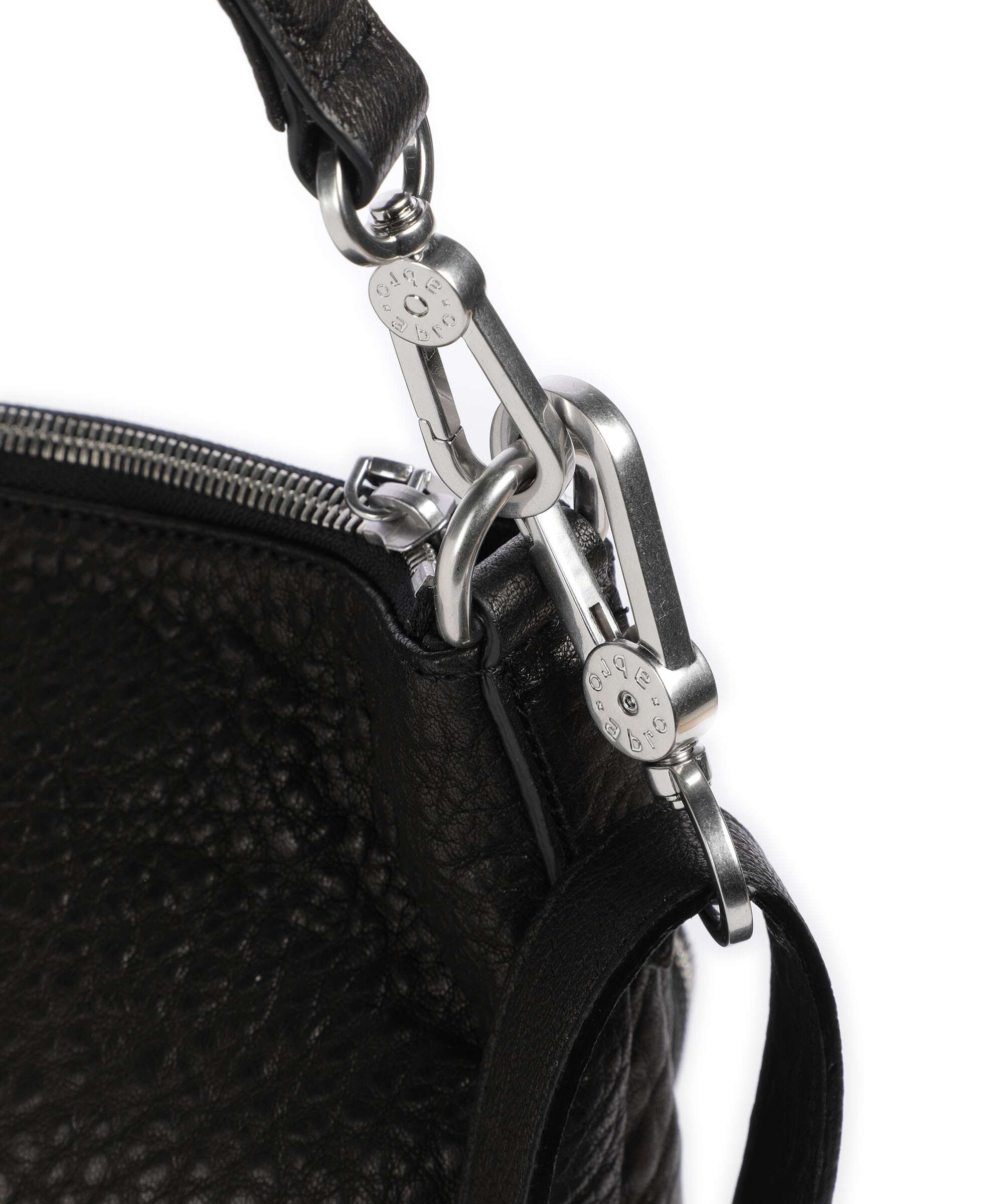 Abro Bubble Cargo Hobo bag black/nickel