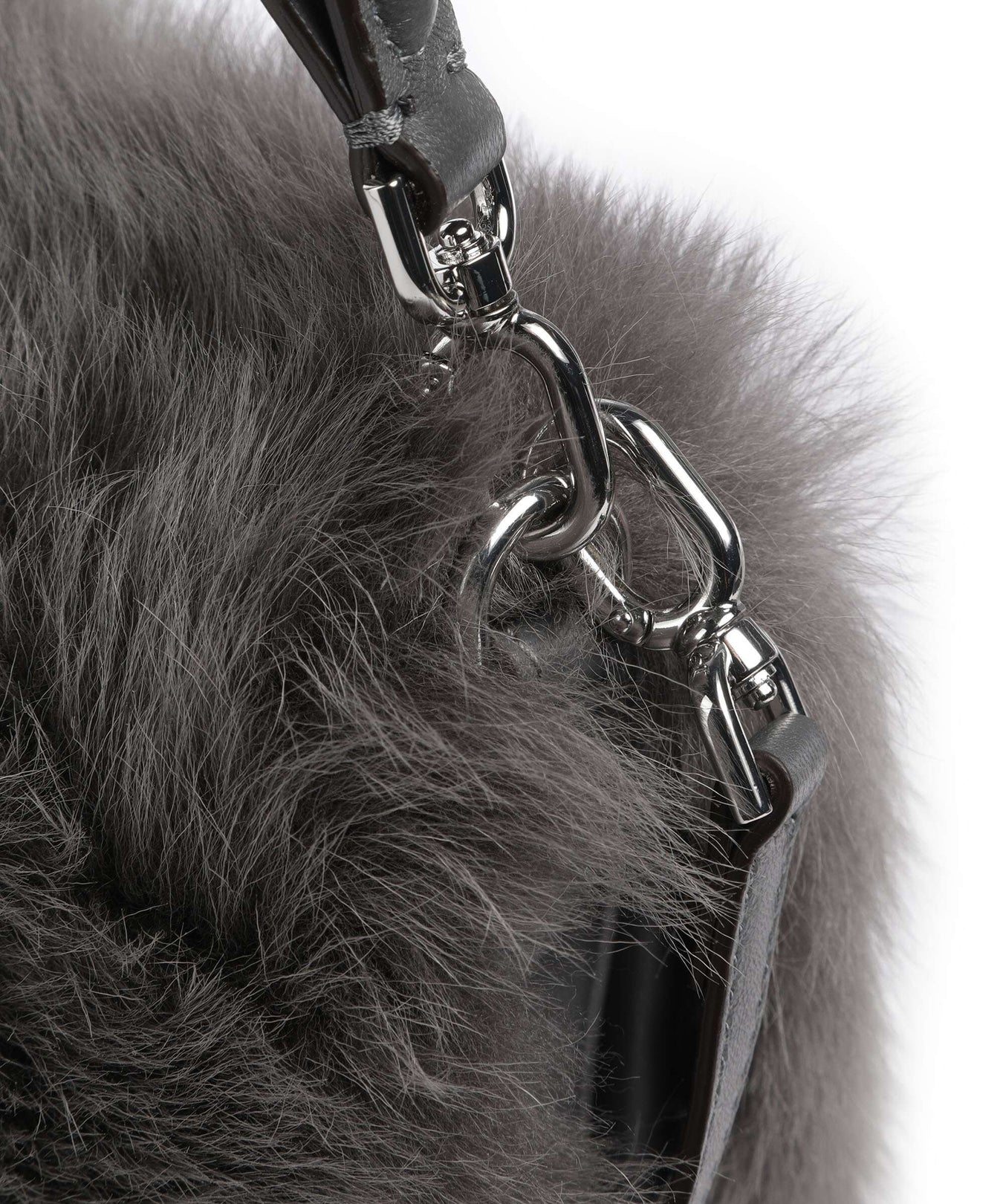 Abro Shearling Astor Shoulder bag grey