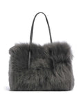Abro Shearling Noelle Handbag grey