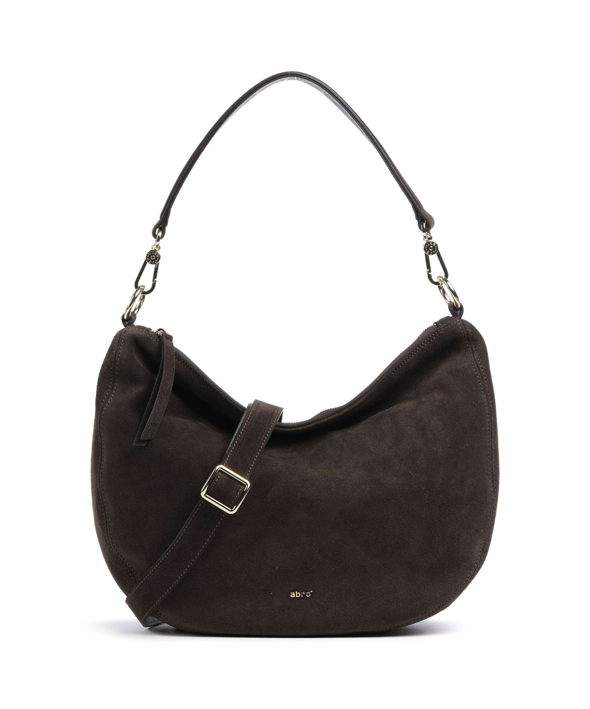 Abro Suede Mina Hobo bag brown