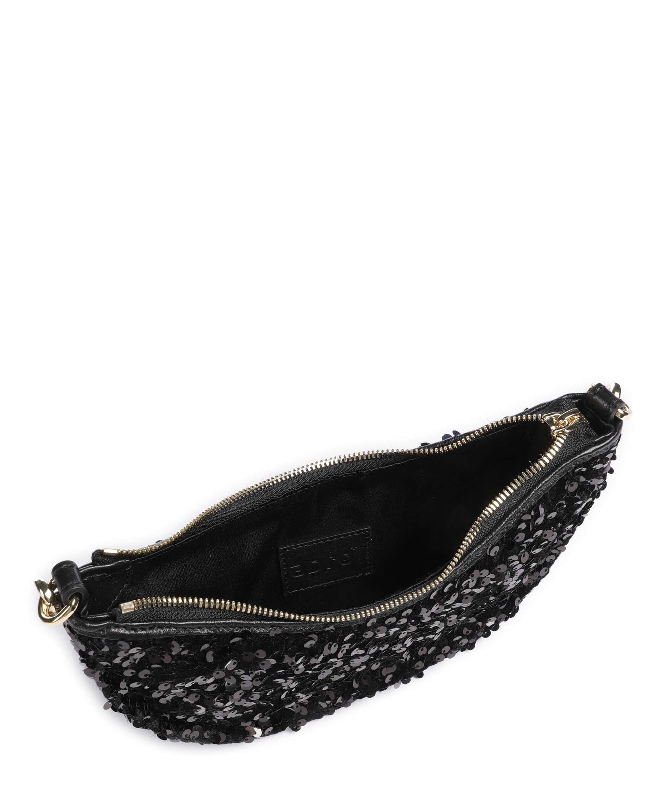 Abro Sequins Moon Shoulder bag black/gold