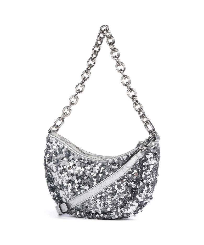 Abro Sequins Moon Shoulder bag silver