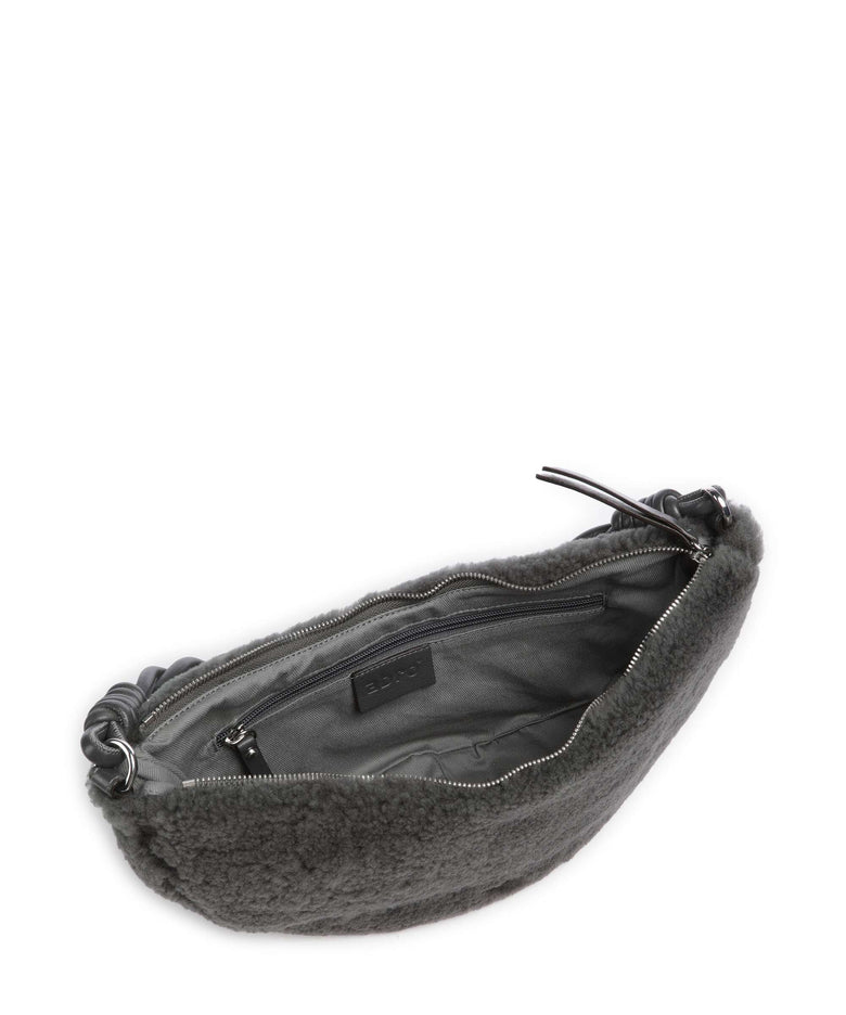 Abro Shearling Moon Shoulder bag grey