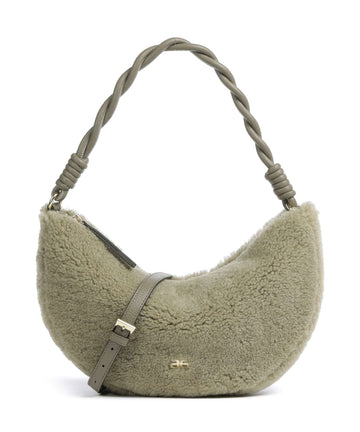 Abro Shearling Moon Bolsa tiracolo siena