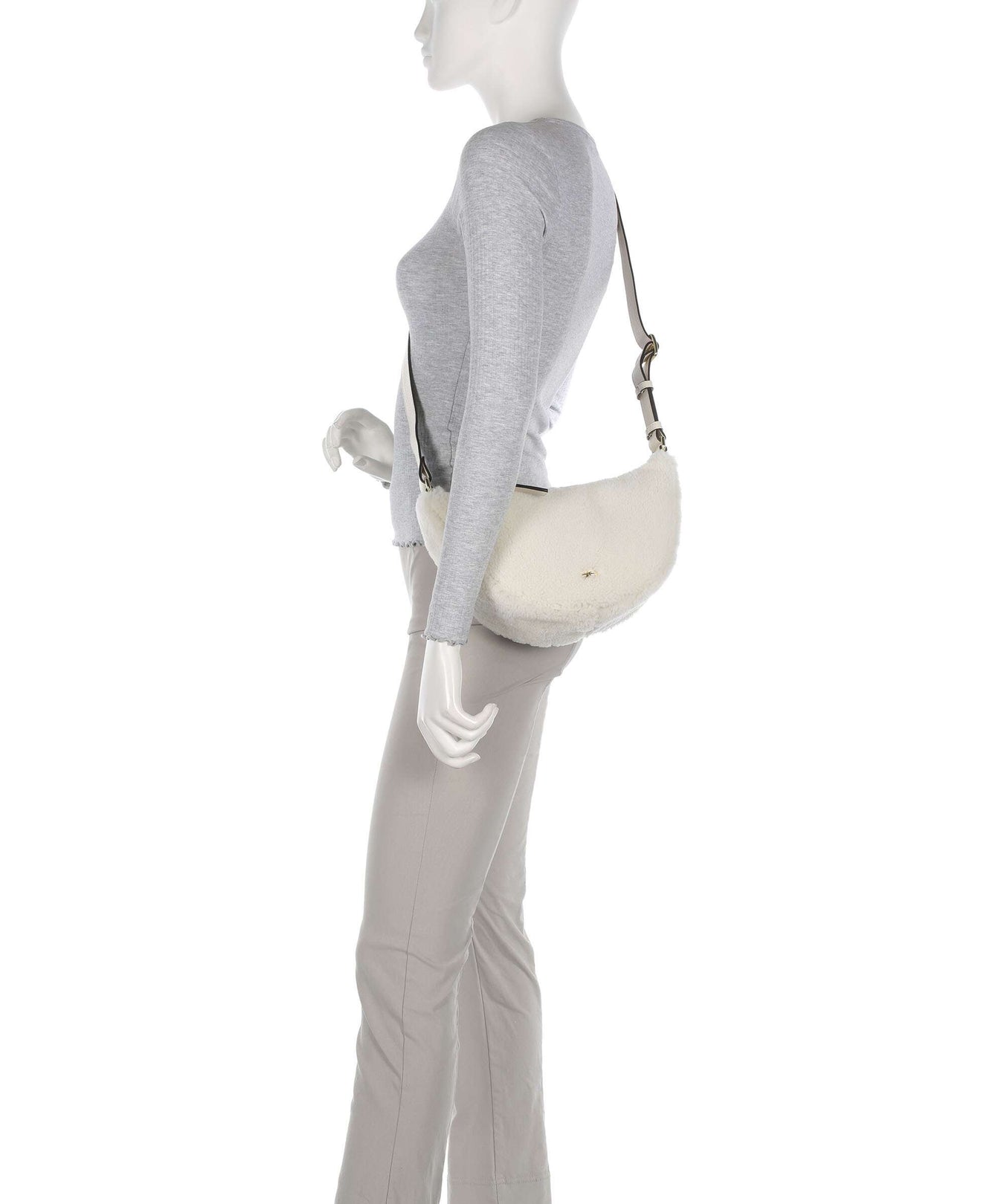 Abro Shearling By My Side Crossbody bag milk