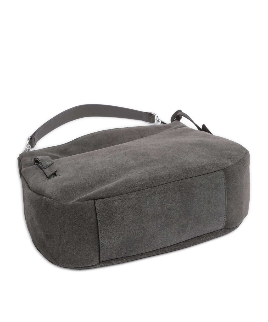 Abro Suede Juna Hobo bag grey