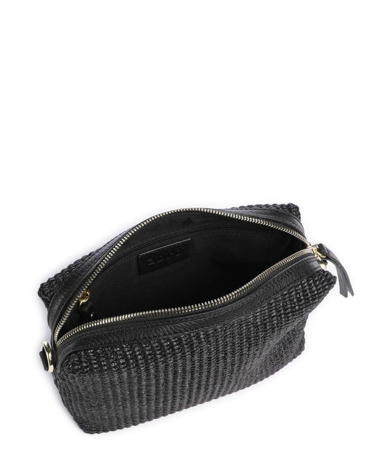 Abro Raffia Kaia Crossbody bag black/gold