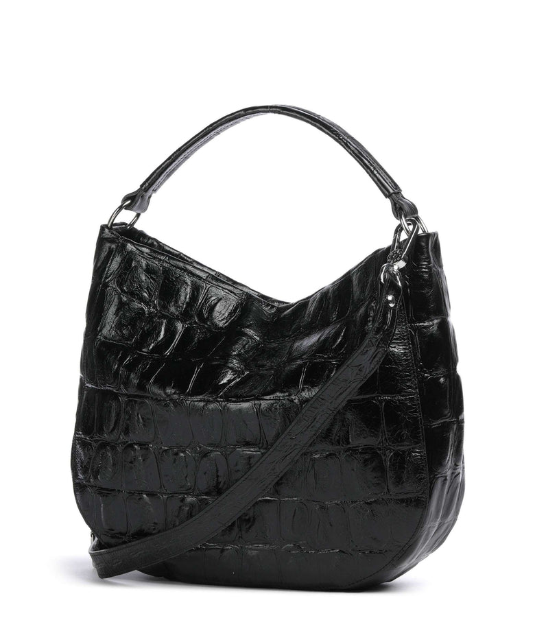 Abro Maxi Cocco Mia Hobo bag black/nickel