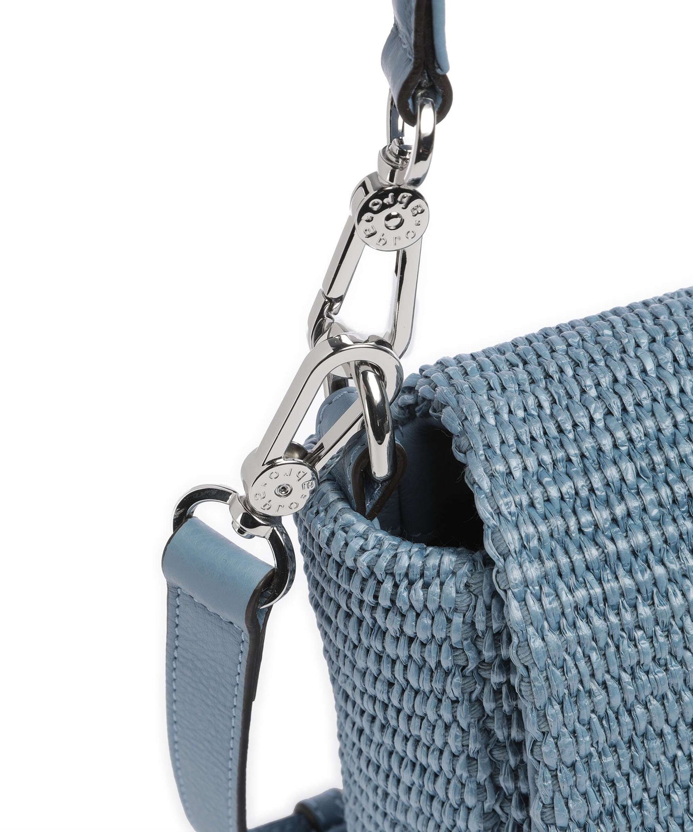 Abro Raffia Temi Shoulder bag light blue/fairy