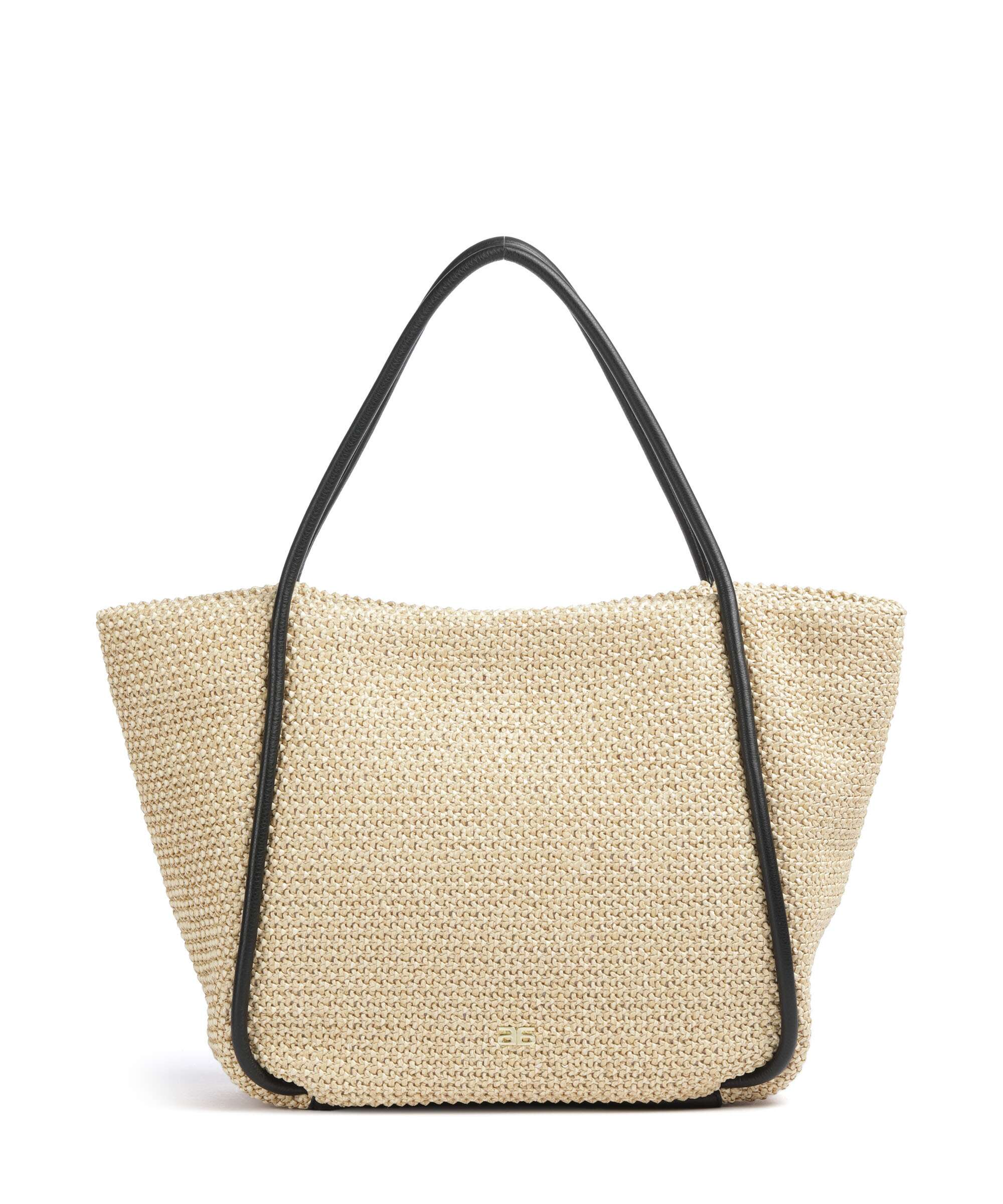 Abro Maglia Raffia Willow Tote bag natural/black