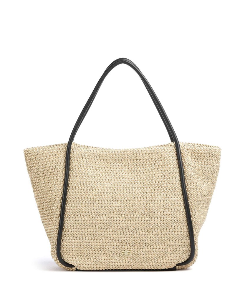 Abro Maglia Raffia Willow Tote bag natural/black