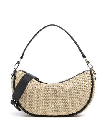Abro Maglia Raffia Willow Saco de balde natural/black