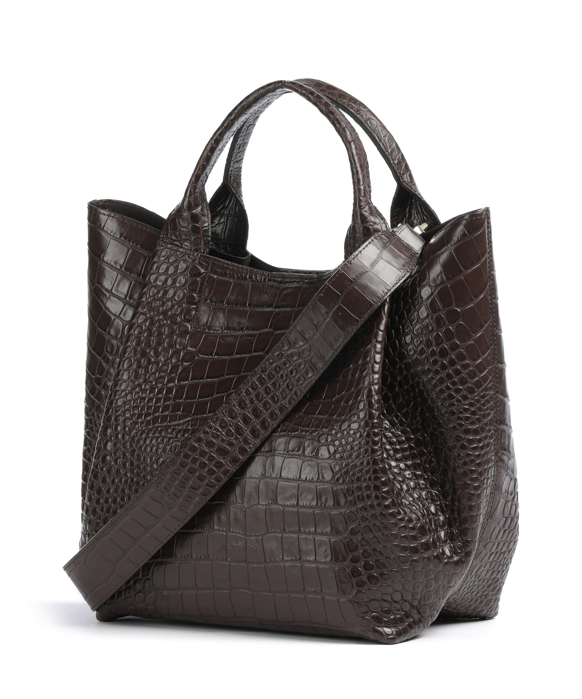 Abro Cocco Mondial Essential Medium Handbag dark brown