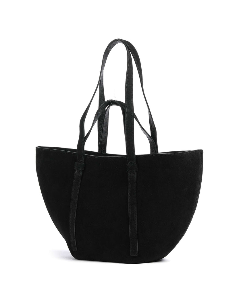 Abro Suede Cosmo Medium Tote bag black/nickel