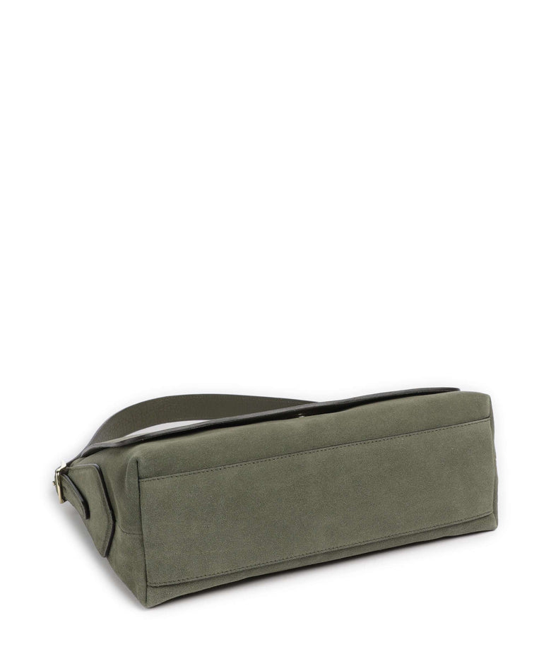 Abro Suede Carina Hobo bag oliv