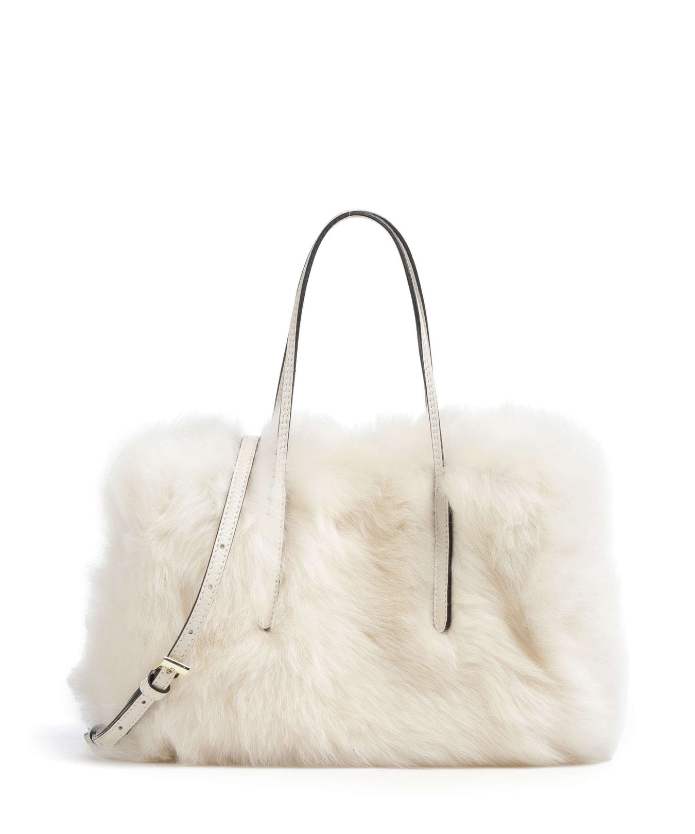 Abro Shearling Noelle Handbag beige