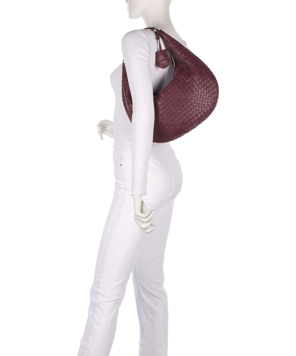 Abro Piuma Nana Small Hobo bag bordeaux