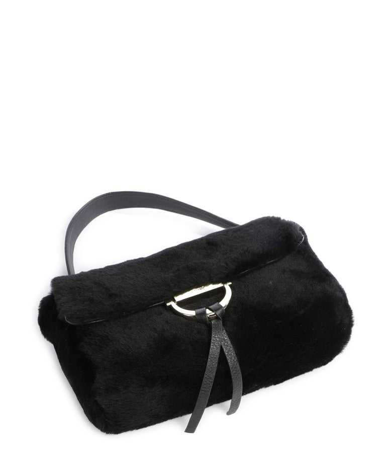 Abro Shearling Temi Shoulder bag black/gold