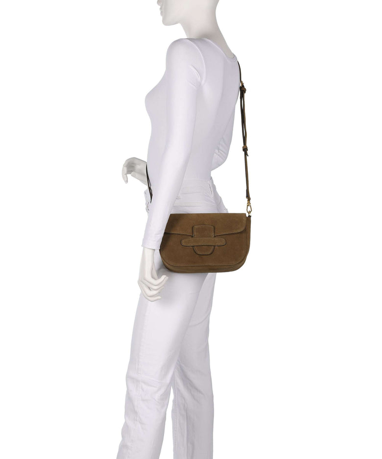 Abro Suede Camilla Shoulder bag military