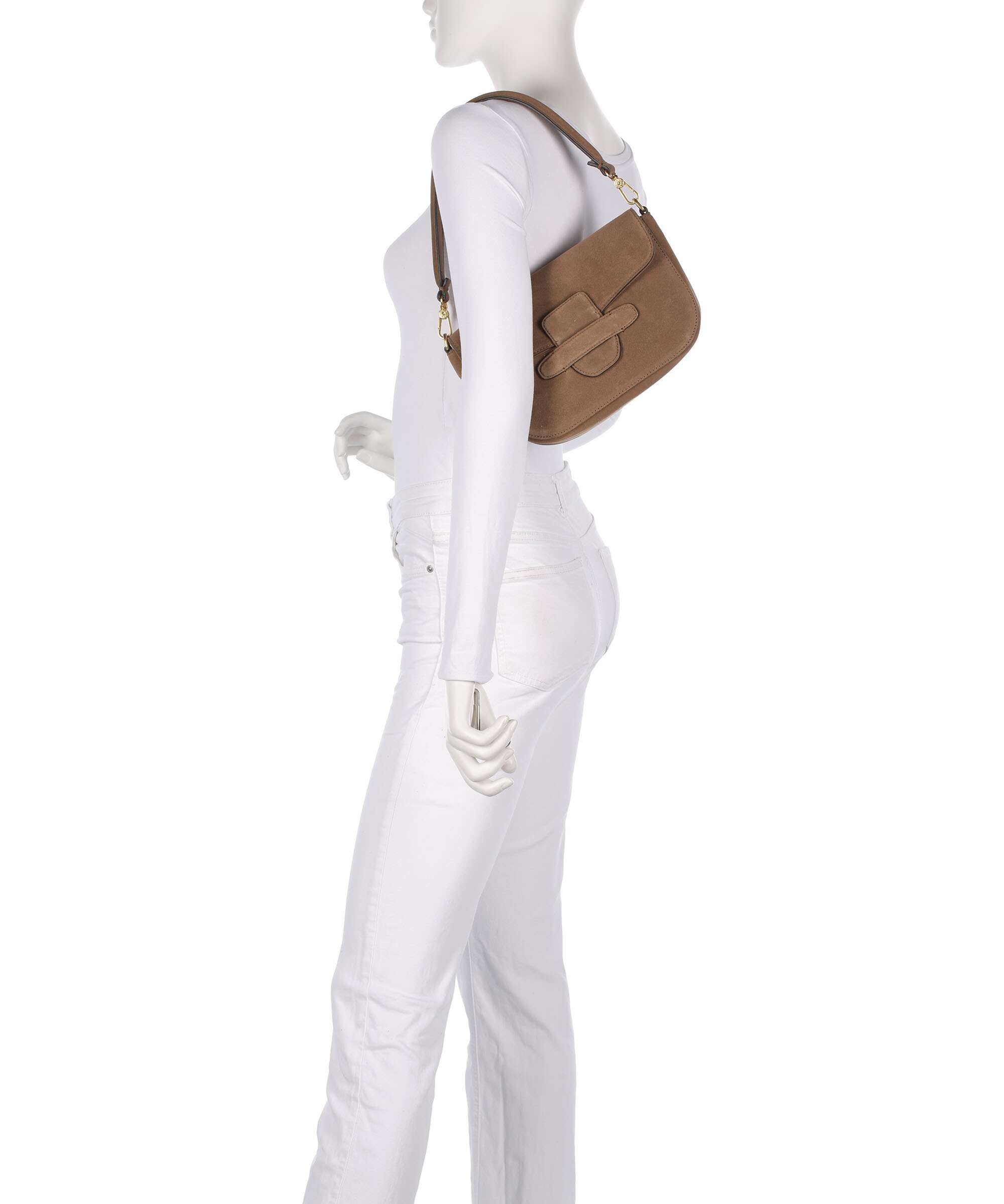 Abro Suede Camilla Shoulder bag camel