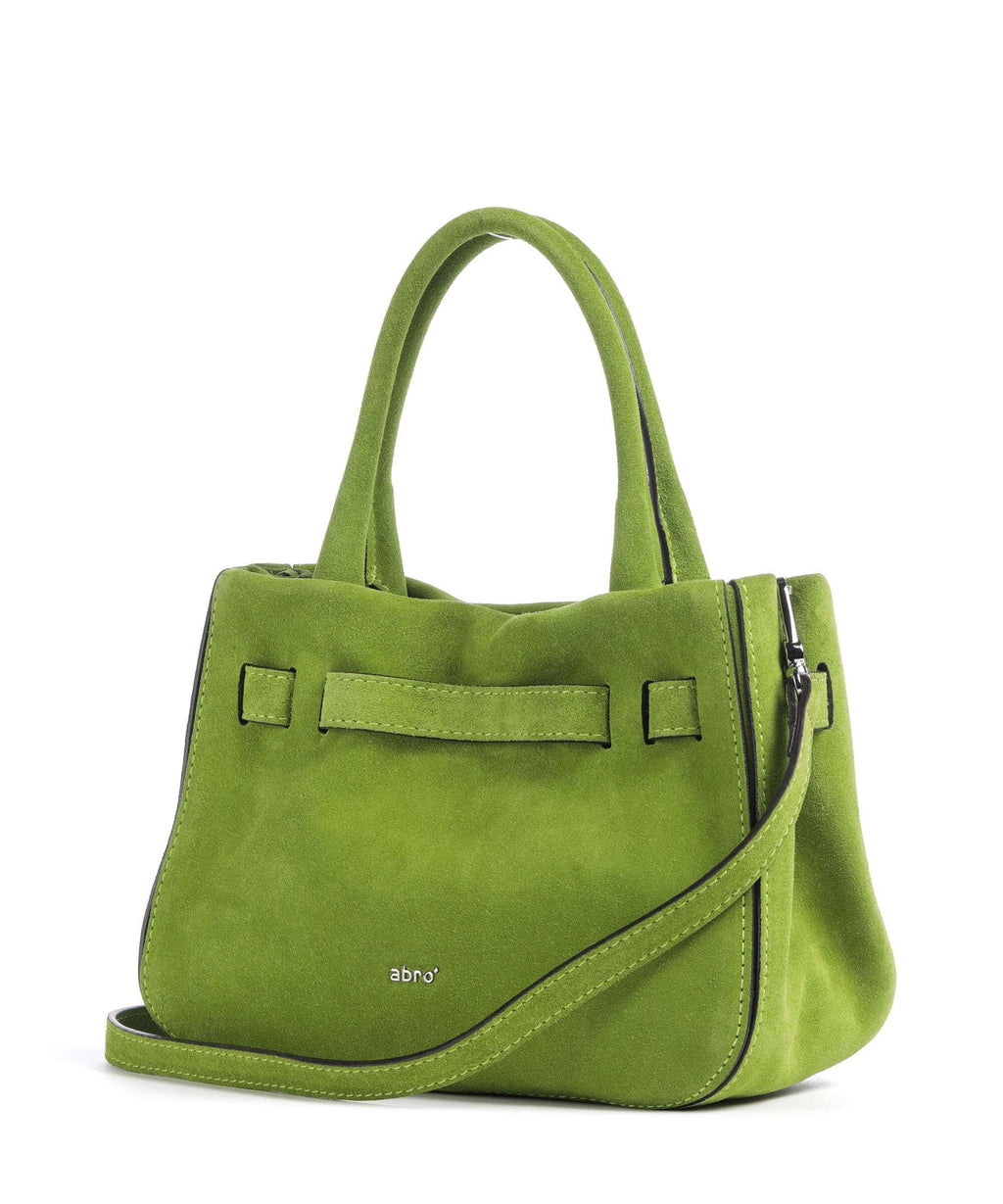 Abro Suede Jill Handbag lime