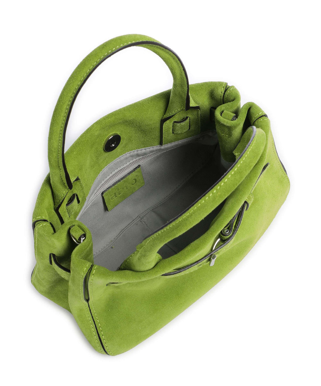 Abro Suede Jill Handbag lime