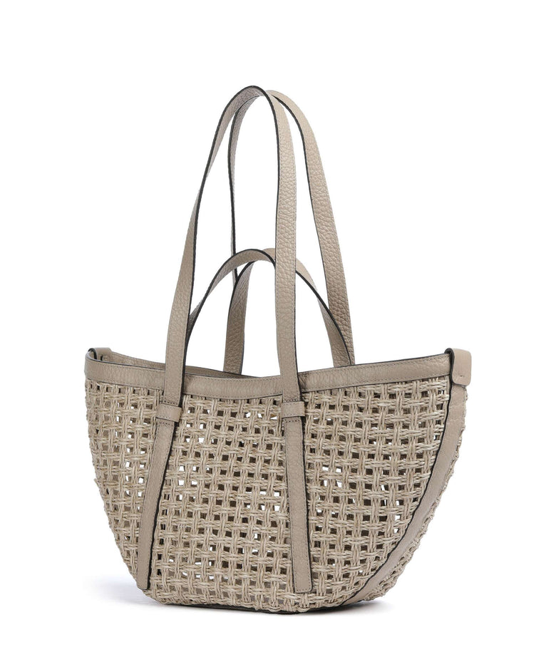 Abro Raffia Net Cosmo Medium Tote bag sahara