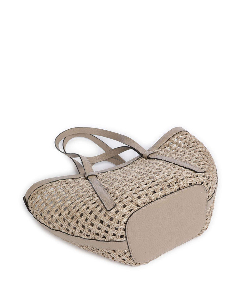 Abro Raffia Net Cosmo Medium Tote bag sahara