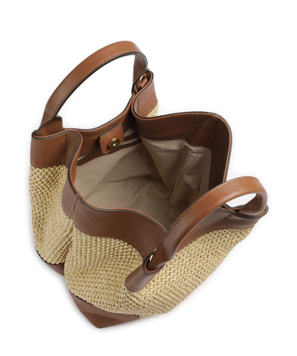 Abro Maglia Raffia Essential Medium Handbag natural/nut