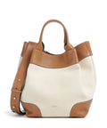 Abro Super Drill Essential Medium Handbag ivory/cuoio