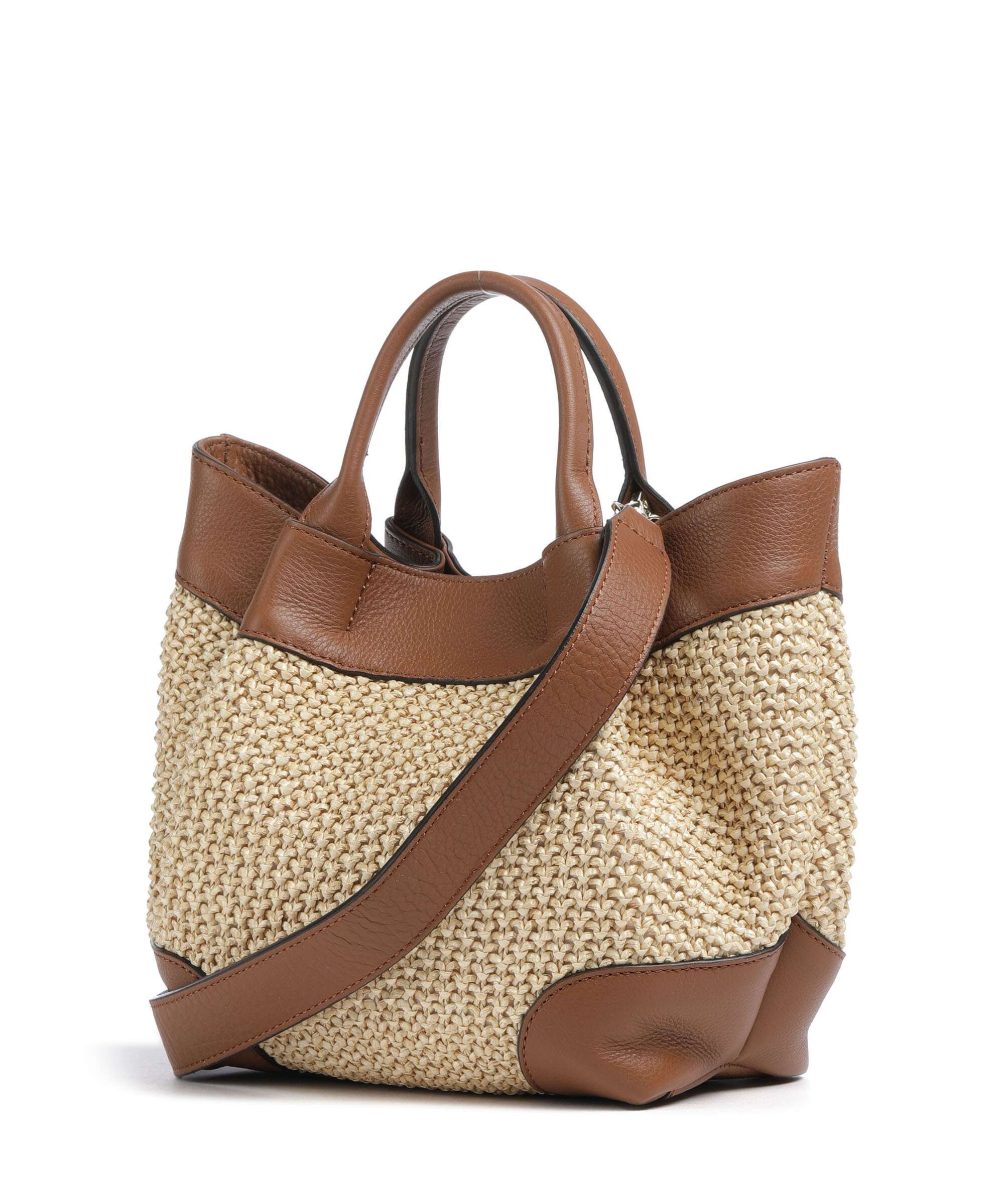 Abro Maglia Raffia Essential Small Handbag natural/nut