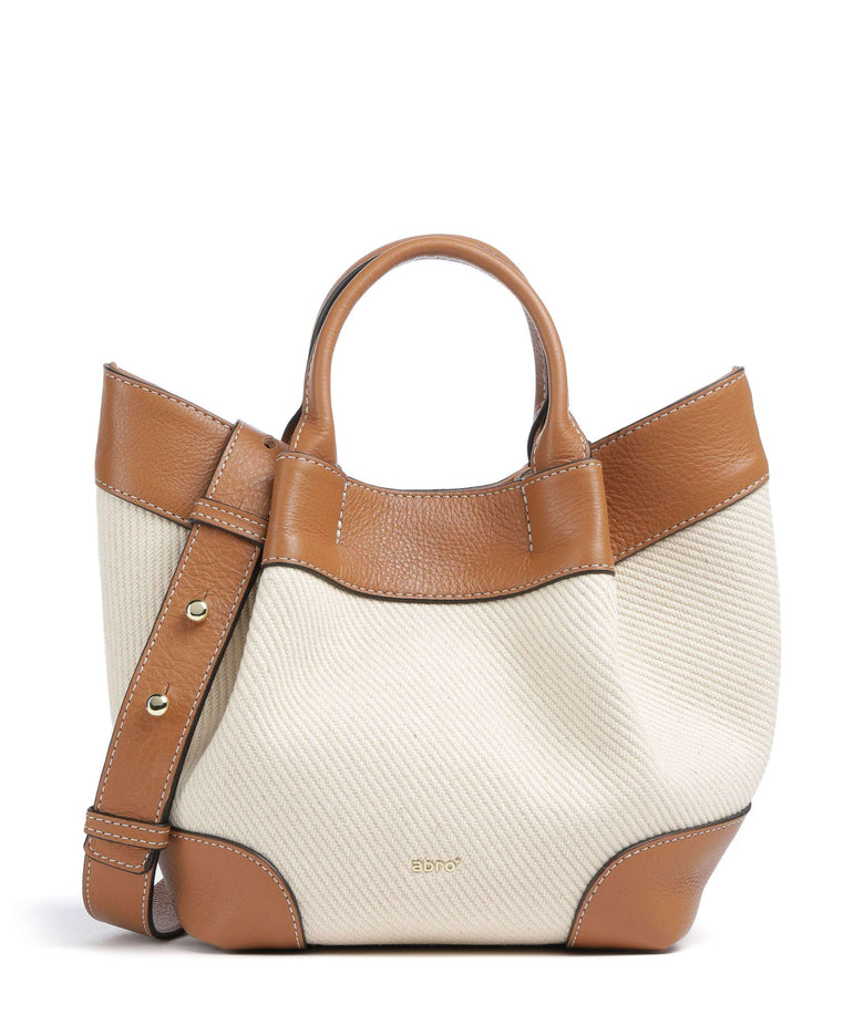 Abro Super Drill Essential Small Handbag ivory/cuoio