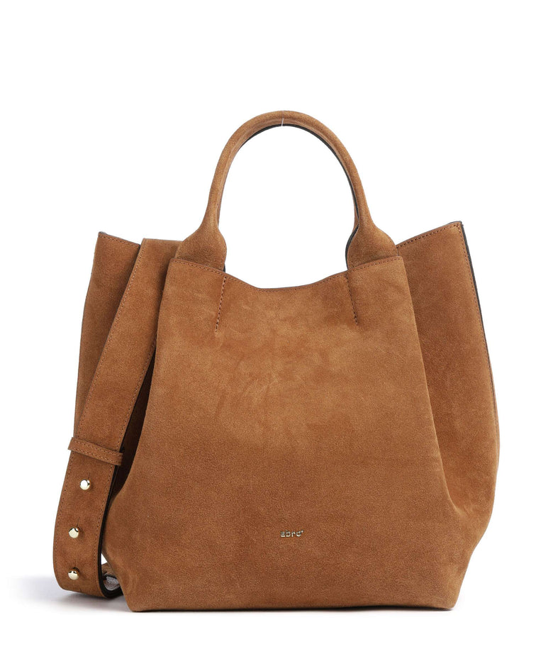 Abro Suede Essential Medium Handbag cuoio