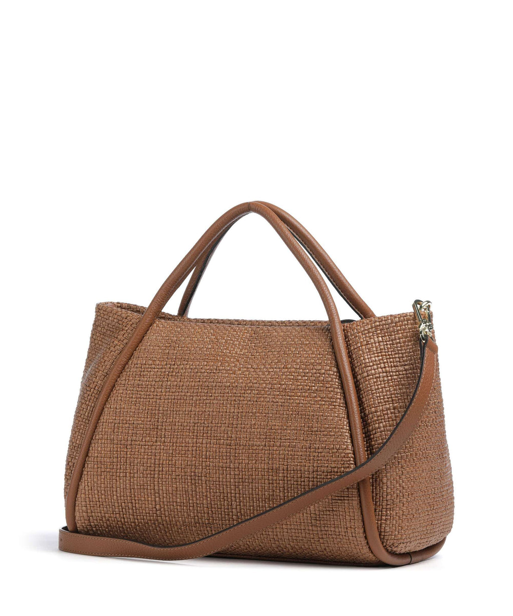 Abro Raffia Intreccio Willow Handbag caramel/cognac