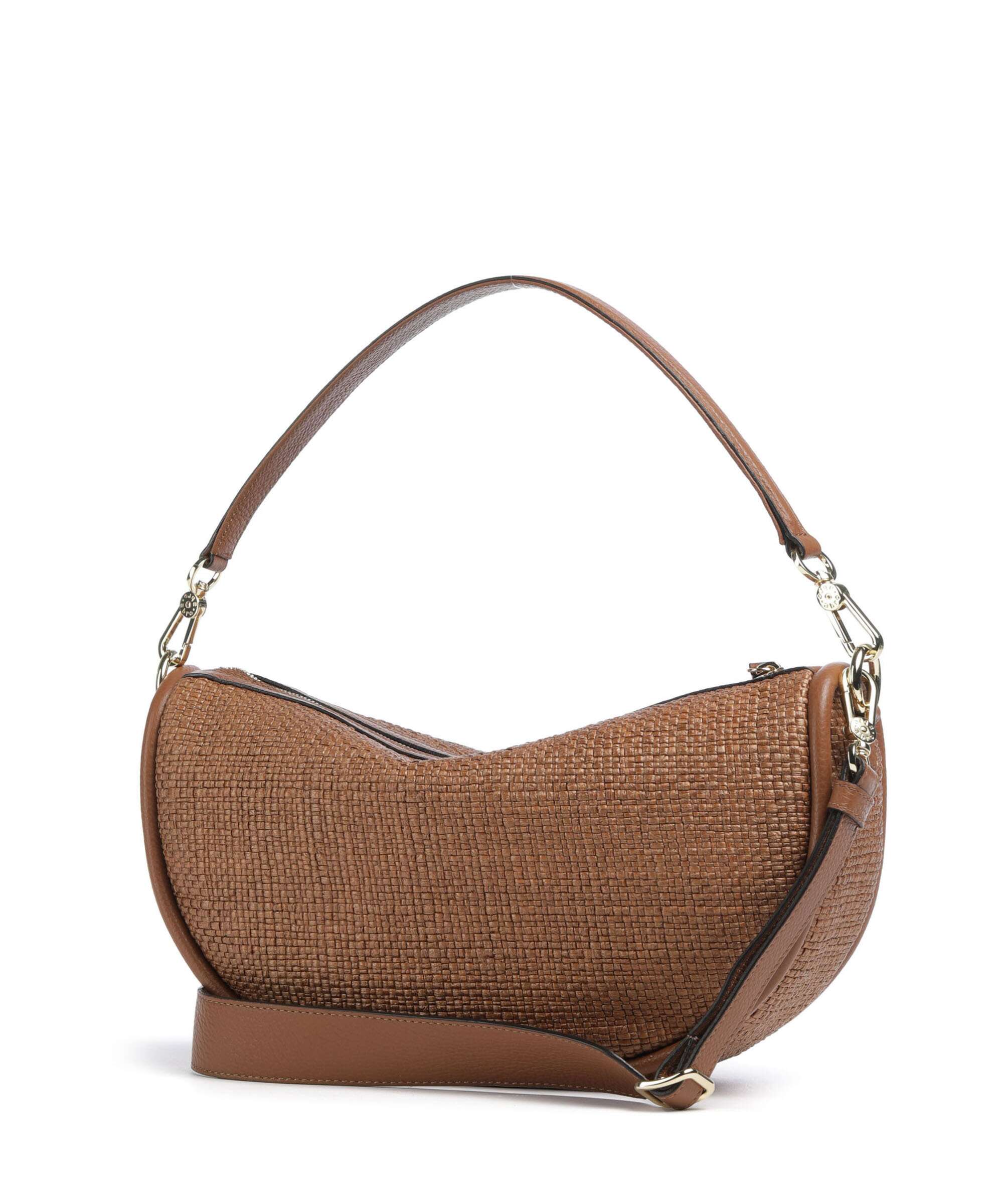 Abro Raffia Intreccio Willow Shoulder bag caramel/cognac
