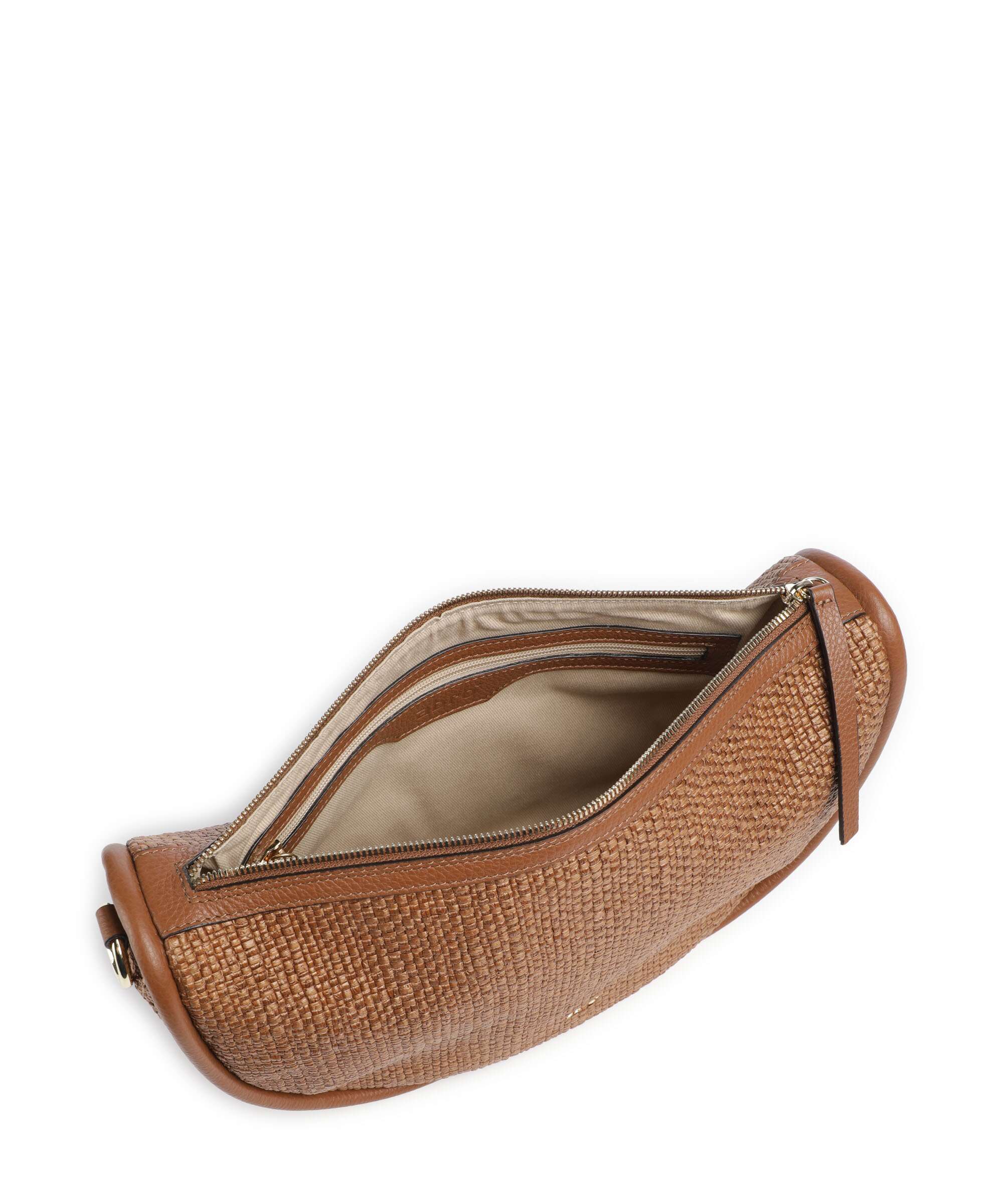Abro Raffia Intreccio Willow Hobo bag caramel/cognac