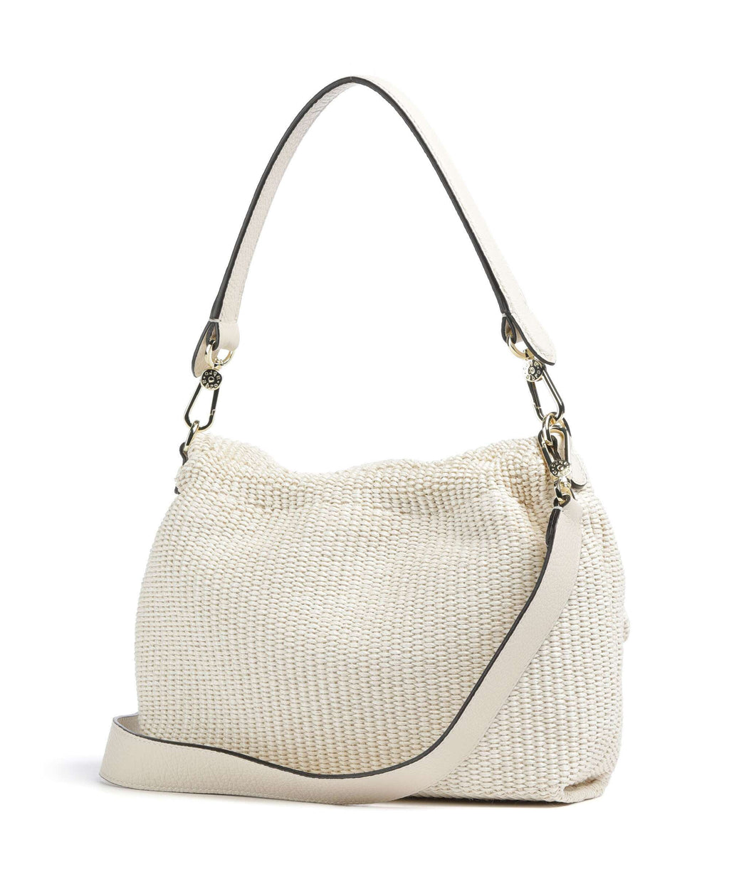 Abro Raffia Classica Temi Medium Shoulder bag beige