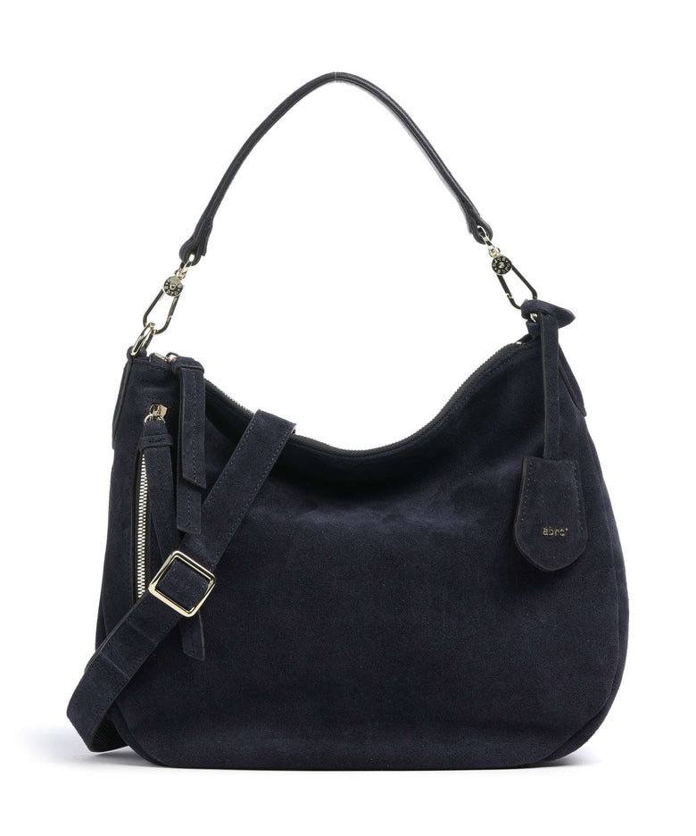 Abro Suede Juna Small Hobo bag navy