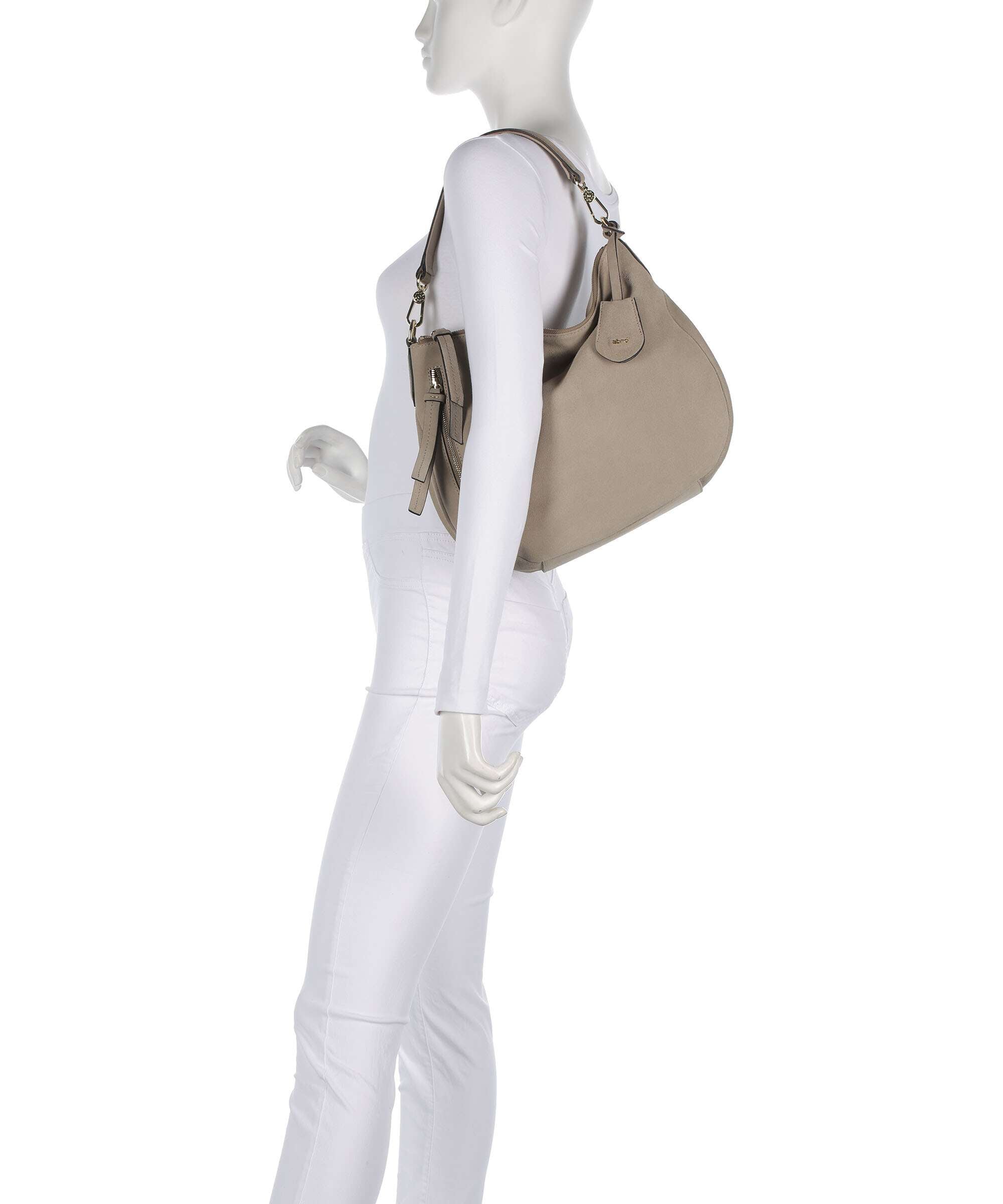 Abro Suede Juna Small Hobo bag siena