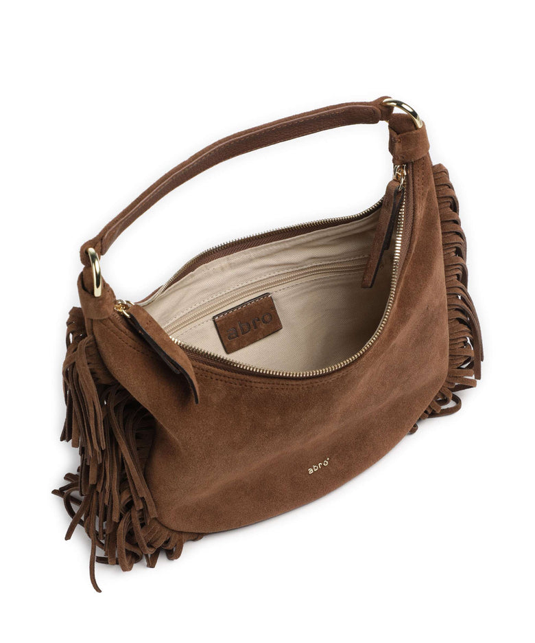 Abro Suede Nana Small Hobo bag wood