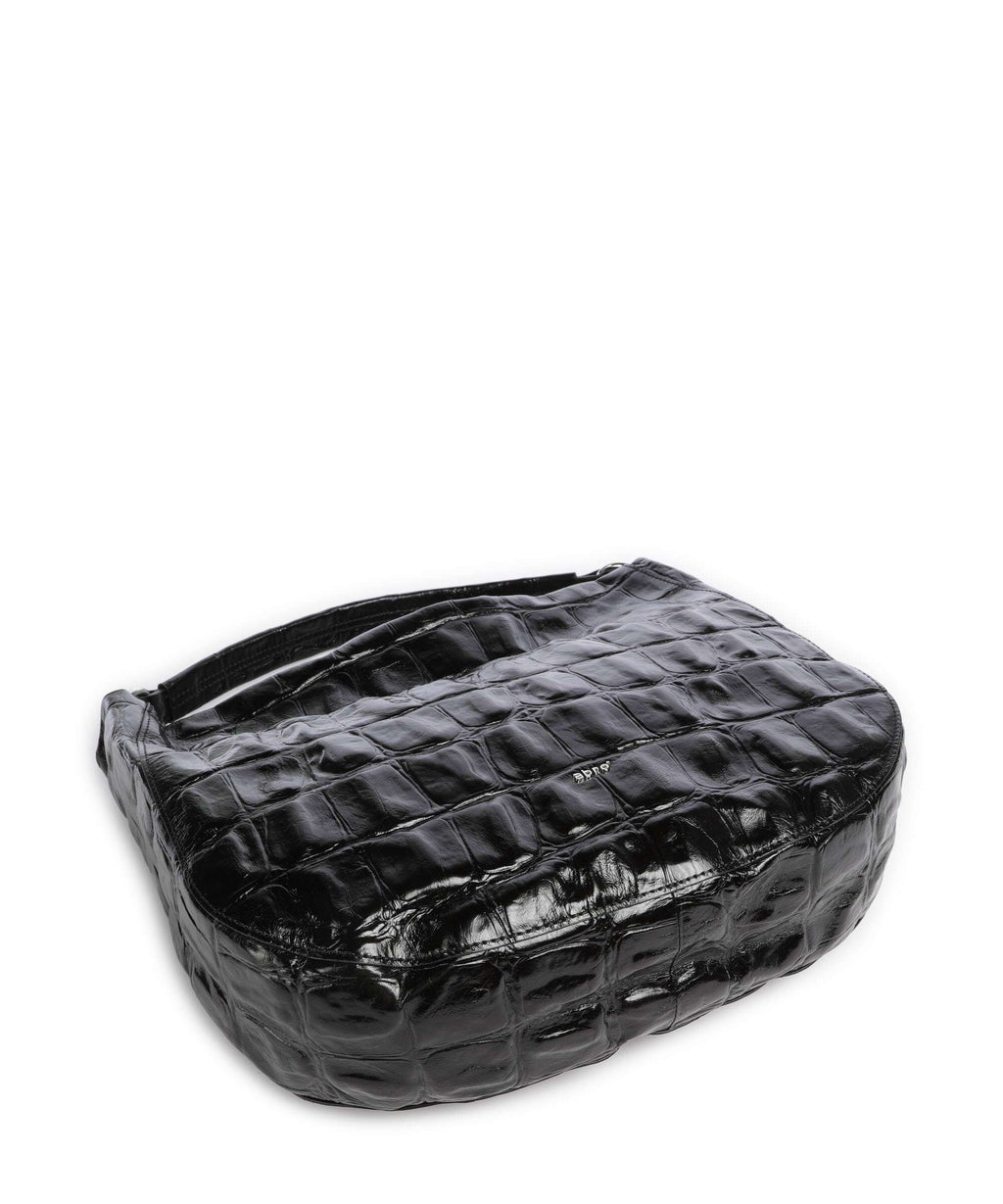 Abro Maxi Cocco Mia Hobo bag black/nickel