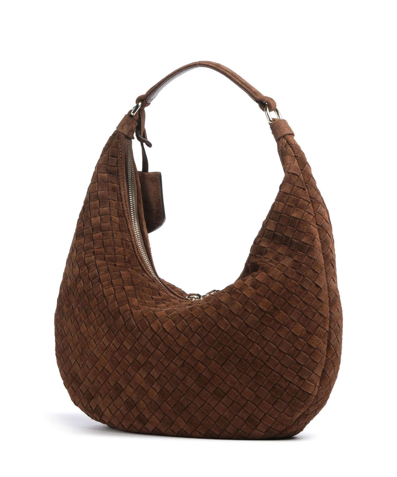 Abro Suede Nana Small Hobo bag wood