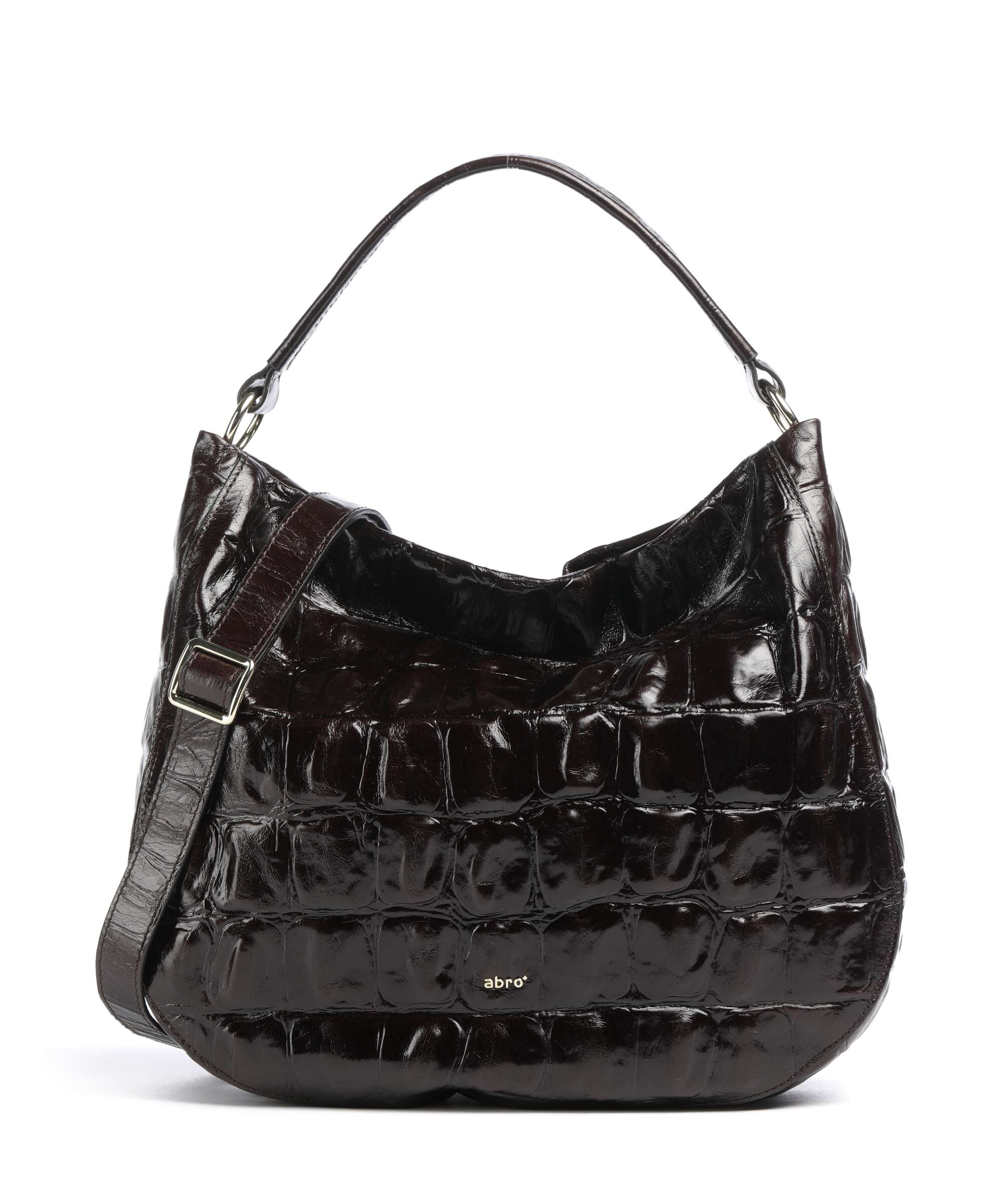 Abro Maxxi Cocco Mia Hobo bag dark brown