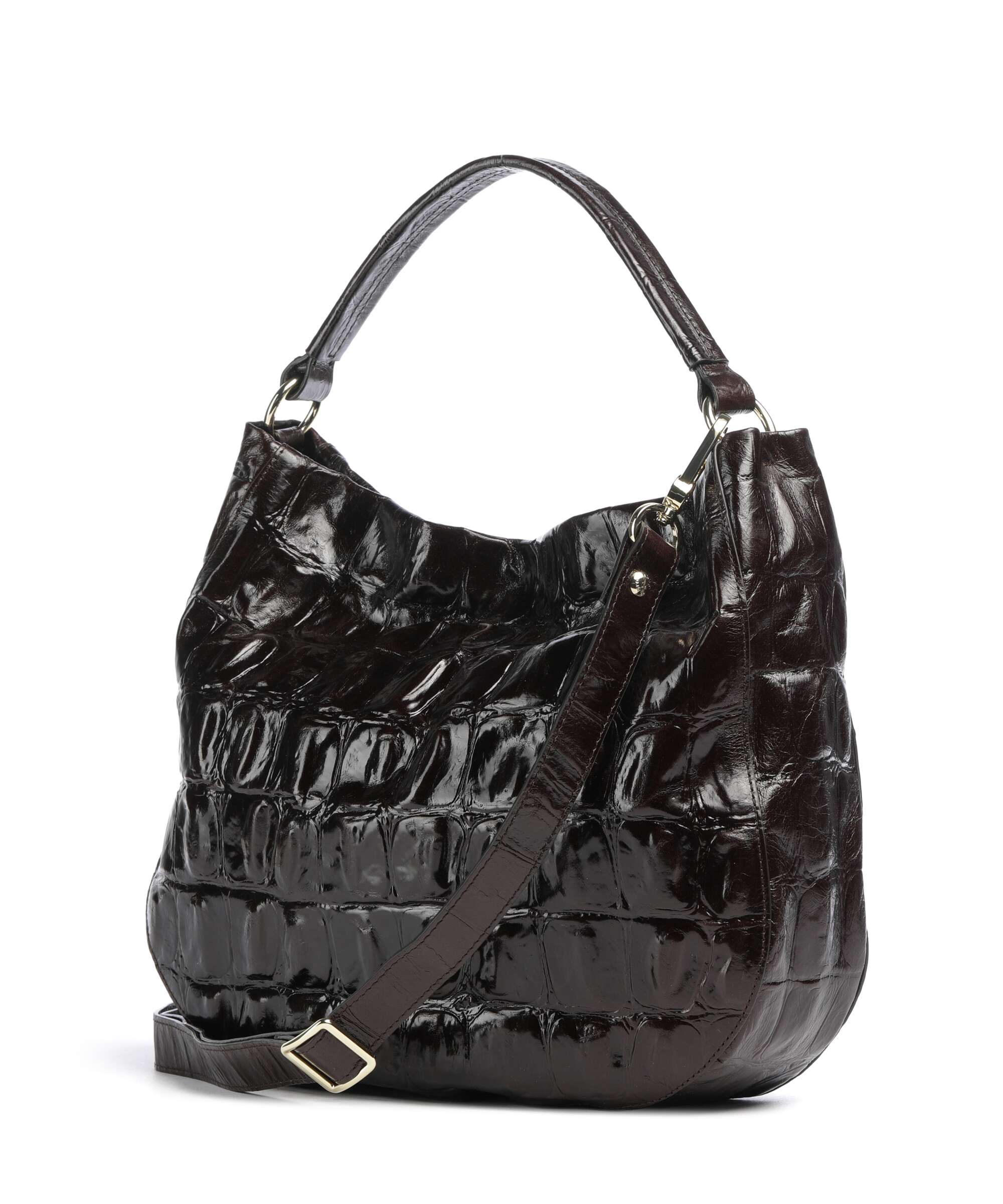 Abro Maxxi Cocco Mia Hobo bag dark brown