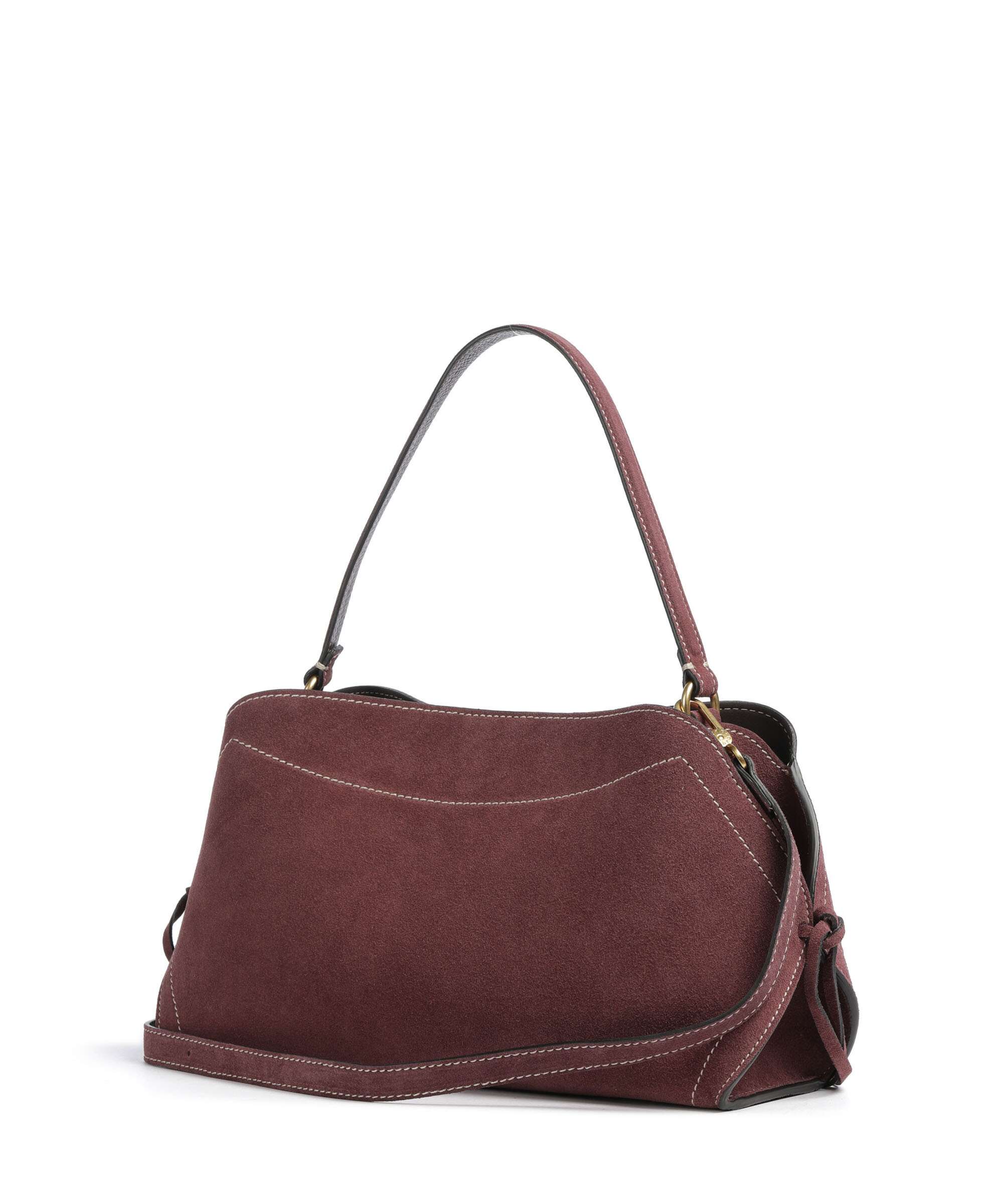 Abro Suede Necessity Small Shoulder bag burgundy