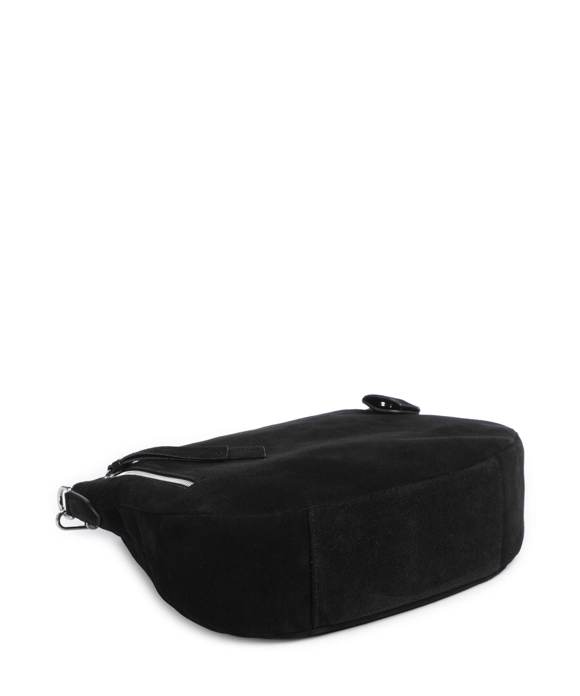 Abro Suede Juna Small Hobo bag black/nickel