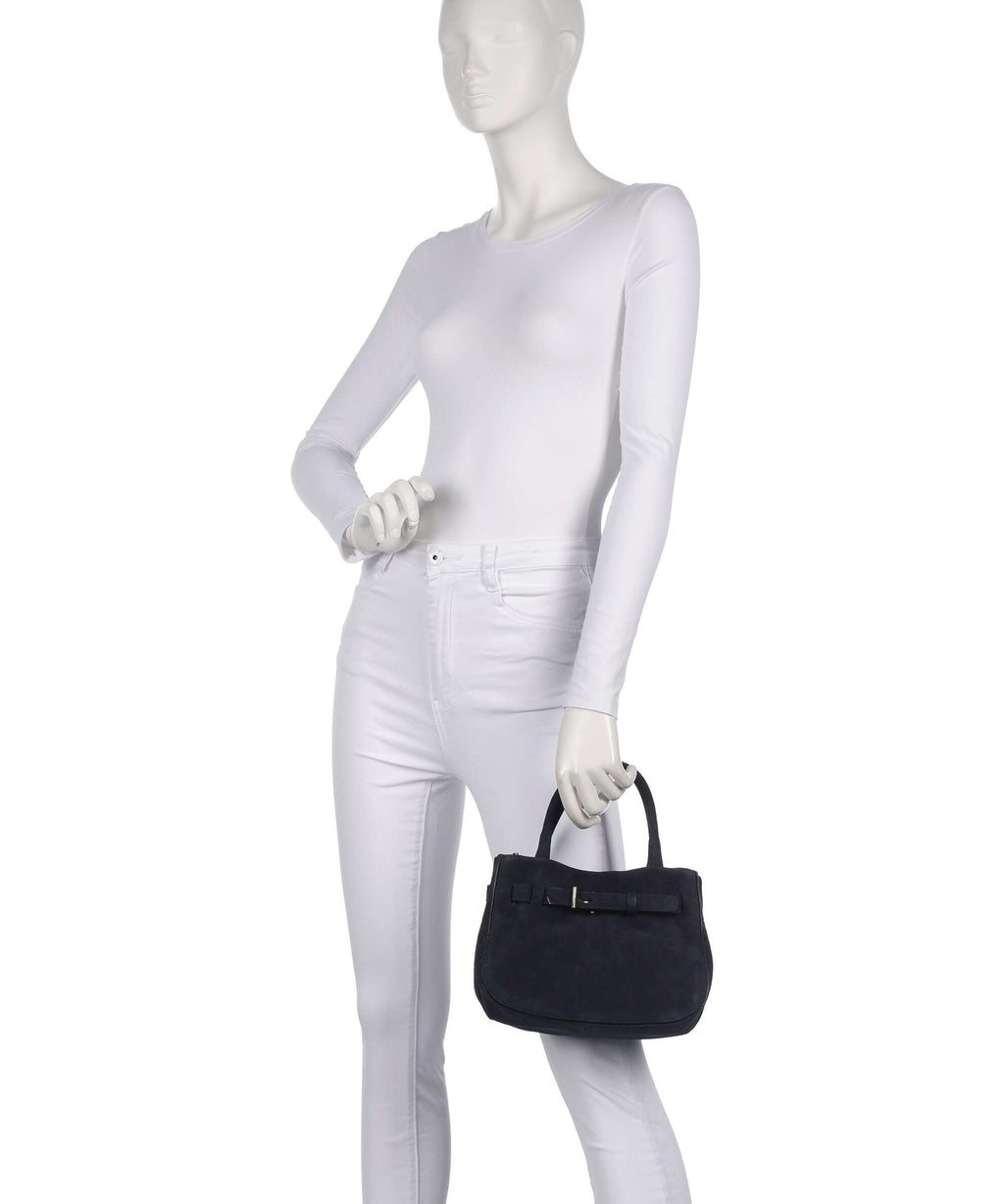 Abro Suede Jill Handbag navy